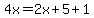 4x=2x%2B5%2B1