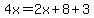 4x=2x%2B8%2B3