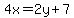 4x=2y%2B7