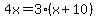 4x=3%28x%2B10%29