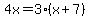 4x=3%28x%2B7%29
