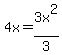 4x=3x%5E2%2F3