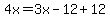 4x=3x-12%2B12
