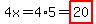 4x=4%2A5=highlight%2820%29