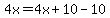 4x=4x%2B10-10