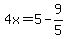 4x=5-9%2F5