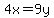 4x=9y