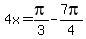 4x=pi%2F3-7pi%2F4