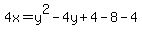4x=y%5E2-4y%2B4-8-4