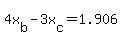 4x%5Bb%5D-3x%5Bc%5D=1.906+