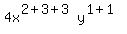 4x%5E%282%2B3%2B3%29y%5E%281%2B1%29