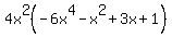 4x%5E2%28-6x%5E4-x%5E2%2B3x%2B1%29