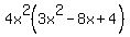 4x%5E2%283x%5E2+-+8x+%2B+4%29