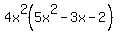 4x%5E2%285x%5E2-3x-2%29