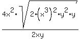 4x%5E2%2Asqrt%282%28x%5E3%29%5E2%2Ay%5E2%2Ay%29%2F%282xy%29