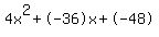 4x%5E2%2B-36x%2B-48