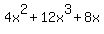 4x%5E2%2B12x%5E3%2B8x