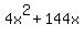 4x%5E2%2B144x