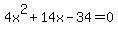 4x%5E2%2B14x-34=0