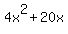 4x%5E2%2B20x