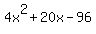 4x%5E2%2B20x-96