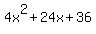 4x%5E2%2B24x%2B36