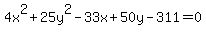 4x%5E2%2B25y%5E2-33x%2B50y-311=0