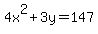 4x%5E2%2B3y=147