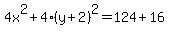4x%5E2%2B4%28y%2B2%29%5E2=124%2B16