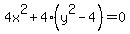 4x%5E2%2B4%28y%5E2-4%29=0