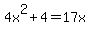 4x%5E2%2B4=17x