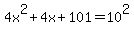 4x%5E2%2B4x%2B101=10%5E2