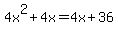 4x%5E2%2B4x=4x%2B36