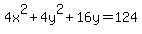 4x%5E2%2B4y%5E2%2B16y=124