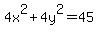 4x%5E2%2B4y%5E2=45