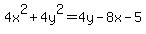 4x%5E2%2B4y%5E2=4y-8x-5