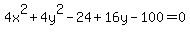 4x%5E2%2B4y%5E2-24%2B16y-100=0