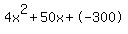 4x%5E2%2B50x%2B-300