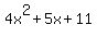 4x%5E2%2B5x%2B11