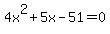 4x%5E2%2B5x-51=0
