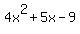 4x%5E2%2B5x-9