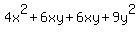 4x%5E2%2B6xy%2B6xy%2B9y%5E2