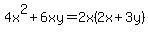 4x%5E2%2B6xy+=+2x%282x%2B3y%29