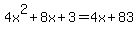 4x%5E2%2B8x%2B3=4x%2B83