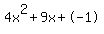 4x%5E2%2B9x%2B-1