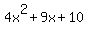 4x%5E2%2B9x%2B10