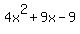4x%5E2%2B9x-9