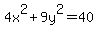 4x%5E2%2B9y%5E2=40