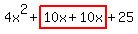 4x%5E2%2Bhighlight%2810x%2B10x%29%2B25