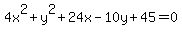 4x%5E2%2By%5E2%2B24x-10y%2B45=0